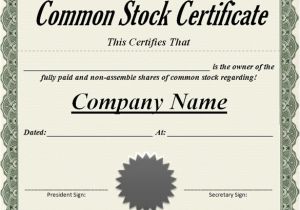 Corporate Stock Certificate Template Word 21 Stock Certificate Templates Free Sample Example