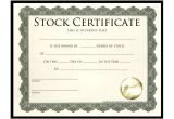 Corporate Stock Certificates Template Free Corporation Stock Certificate Blank Certificates