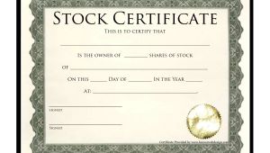 Corporation Stock Certificate Template Corporation Stock Certificate Blank Certificates