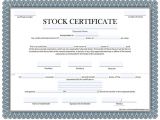 Corporation Stock Certificate Template Free Certificate Of Stock Template Corporate Stock