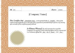 Corporation Stock Certificate Template Stock Certificate Stock Certificate Template