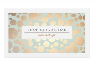 Cosmetologist Business Card Templates Cosmetology Beauty Turquoise Gold Leaf Look Business Card