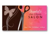 Cosmetology Business Card Templates Cosmetologist ornate Flower Motif Grey Modern Business