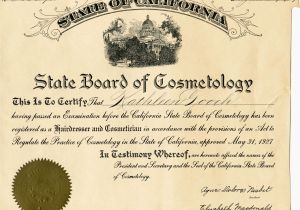 Cosmetology Certificate Template Beauty School On Granny 39 S Trail