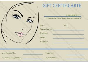 Cosmetology Certificate Template Gift Voucher Templates Gift Certificate Templates