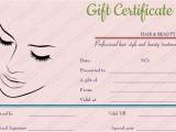 Cosmetology Certificate Template Printable Simple Hair and Beauty Gift Certificate