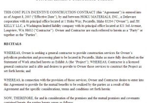 Cost Plus Building Contract Template 15 Best Free Sample Contract Templates Sample Templates