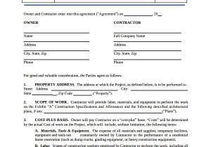 Cost Plus Building Contract Template 19 Construction Agreement Templates Word Pdf Pages