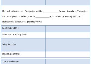Costing Proposal Template 10 Best Images Of Proposal Template Project Proposal