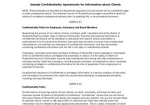 Counselling Client Contract Template 14 Client Confidentiality Agreement Templates Free