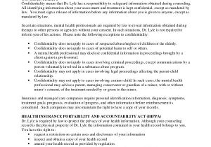 Counselling Contract Template Client Confidentiality Agreement 9 Free Word Excel