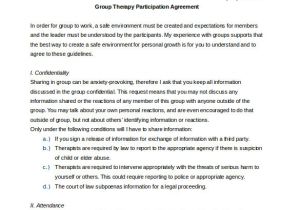 Counselling Contract Template Counselling Confidentiality Agreement Sample