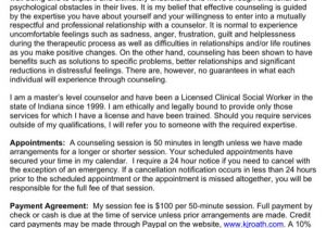 Counselling Contract Template Download Counseling Contract Template for Free formtemplate