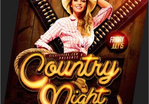 Country Western Flyer Template Free Country and Western Flyer Templates for Photoshop