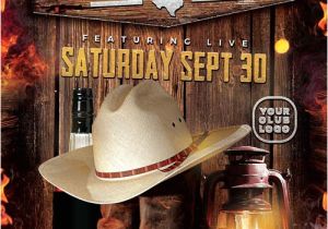 Country Western Flyer Template Free Country Artist event Flyer Template Western Country