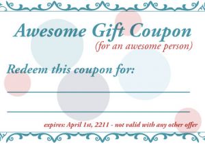 Coupon Making Template 8 Best Images Of Printable Babysitting Voucher Template