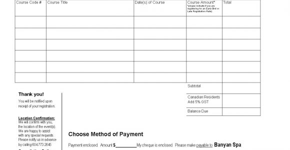 Course Enrolment form Template Luxury Printable Registration form Template Downloadtarget