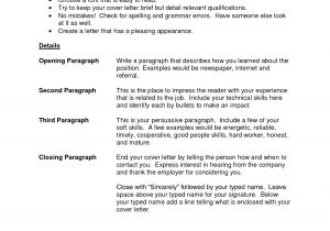 Cover Letter About.com Example Of Cover Letter for Resume Template