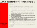 Cover Letter Examples for Admin Jobs Administrative assistant Cover Letters Sample