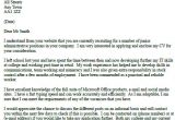Cover Letter Examples for Admin Jobs Example Of A Cover Letter for Administrative Jobs