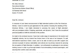 Cover Letter Examples for Flight attendant Job 7 Flight attendant Cover Letters Sample Templates