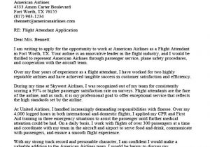 Cover Letter Examples for Flight attendant Job Flight attendant Cover Letter Sample Guide Resume