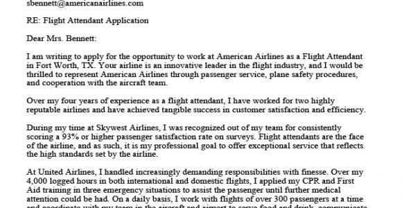 Cover Letter Examples for Flight attendant Job Flight attendant Cover Letter Sample Guide Resume