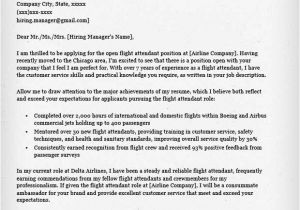 Cover Letter Examples for Flight attendant Job Flight attendant Cover Letter Sample Resume Genius