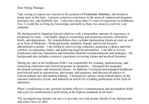 Cover Letter Examples for Lawyers Sample Cover Letter Law Firm Letter Template