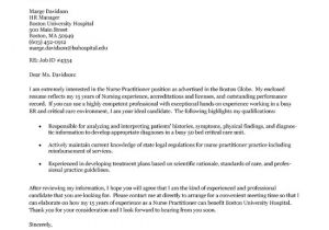 Cover Letter Examples for Nurse Practitioners Nurse Practitioner Cover Letter Example Sample