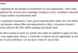 Cover Letter Examples for Receptionist Administrative assistant Cover Letter Examples for Receptionist Administrative