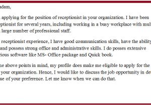 Cover Letter Examples for Receptionist Administrative assistant Cover Letter Examples for Receptionist Administrative