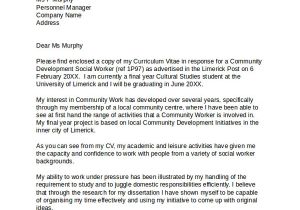 Cover Letter Examples for social Workers 30 Cover Letter Example Templates Sample Templates