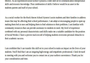 Cover Letter Examples for social Workers 7 Sample social Worker Cover Letters Sample Templates