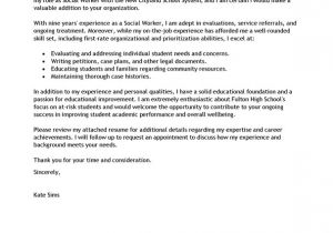 Cover Letter Examples for social Workers Best social Worker Cover Letter Examples Livecareer