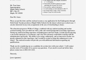 Cover Letter Examples for Teachers with No Experience Application Letter for Teaching Position with No