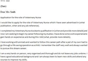 Cover Letter Examples for Veterinary assistant Veterinary Nurse Cover Letter Example Icover org Uk