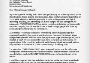 Cover Letter Examples Tamu College Student Cover Letter Sample Tips Resume Companion