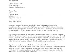 Cover Letter Examples without Contact Name Cover Letter Example with No Contact Name