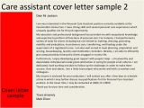 Cover Letter for A Care assistant Care assistant Cover Letter