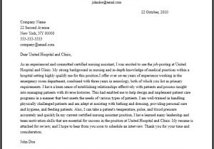 Cover Letter for A Care assistant Professional Certified Nursing assistant Cover Letter