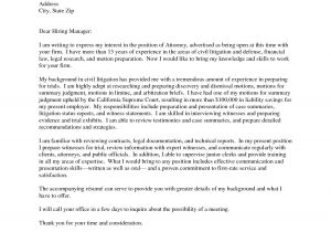 Cover Letter for A Law Firm Law Firm Cover Letter Sample the Letter Sample