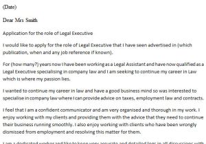 Cover Letter for A Law Firm Legal Executive Cover Letter Example Icover org Uk