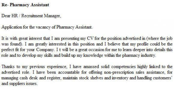 Cover Letter for A Pharmacy assistant Pharmacy assistant Cover Letter Example Icover org Uk