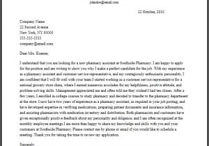 Cover Letter for A Pharmacy assistant Professional Pharmacy assistant Cover Letter Sample
