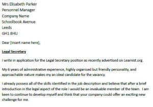 Cover Letter for A Secretary Job Legal Secretary Cover Letter Example Icover org Uk