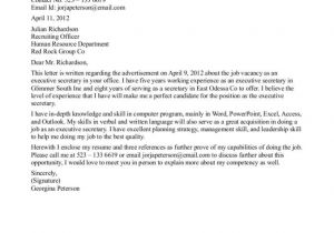 Cover Letter for A Secretary Job School Secretary Cover Letter Resume Badak