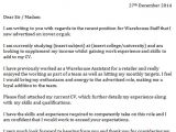 Cover Letter for A Warehouse Position Warehouse Staff Cover Letter Icover org Uk