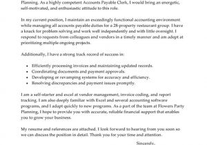 Cover Letter for Account Coordinator Accounts Payable Coordinator Cover Letter Examples Cover