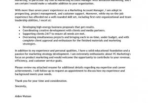 Cover Letter for Account Coordinator Best Account Manager Cover Letter Examples Livecareer